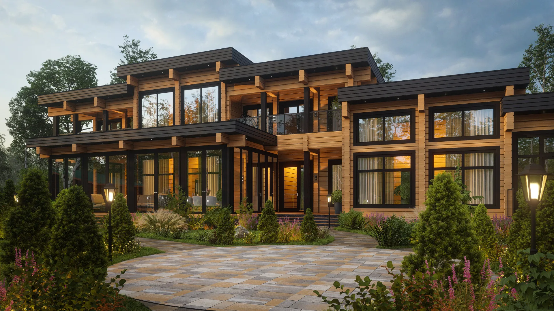 Премиум дом из клееного бруса