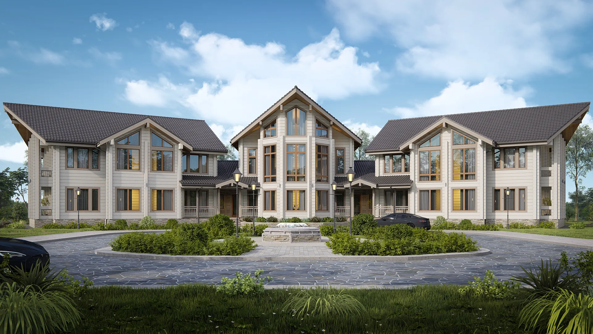 Элитный дом из клееного бруса