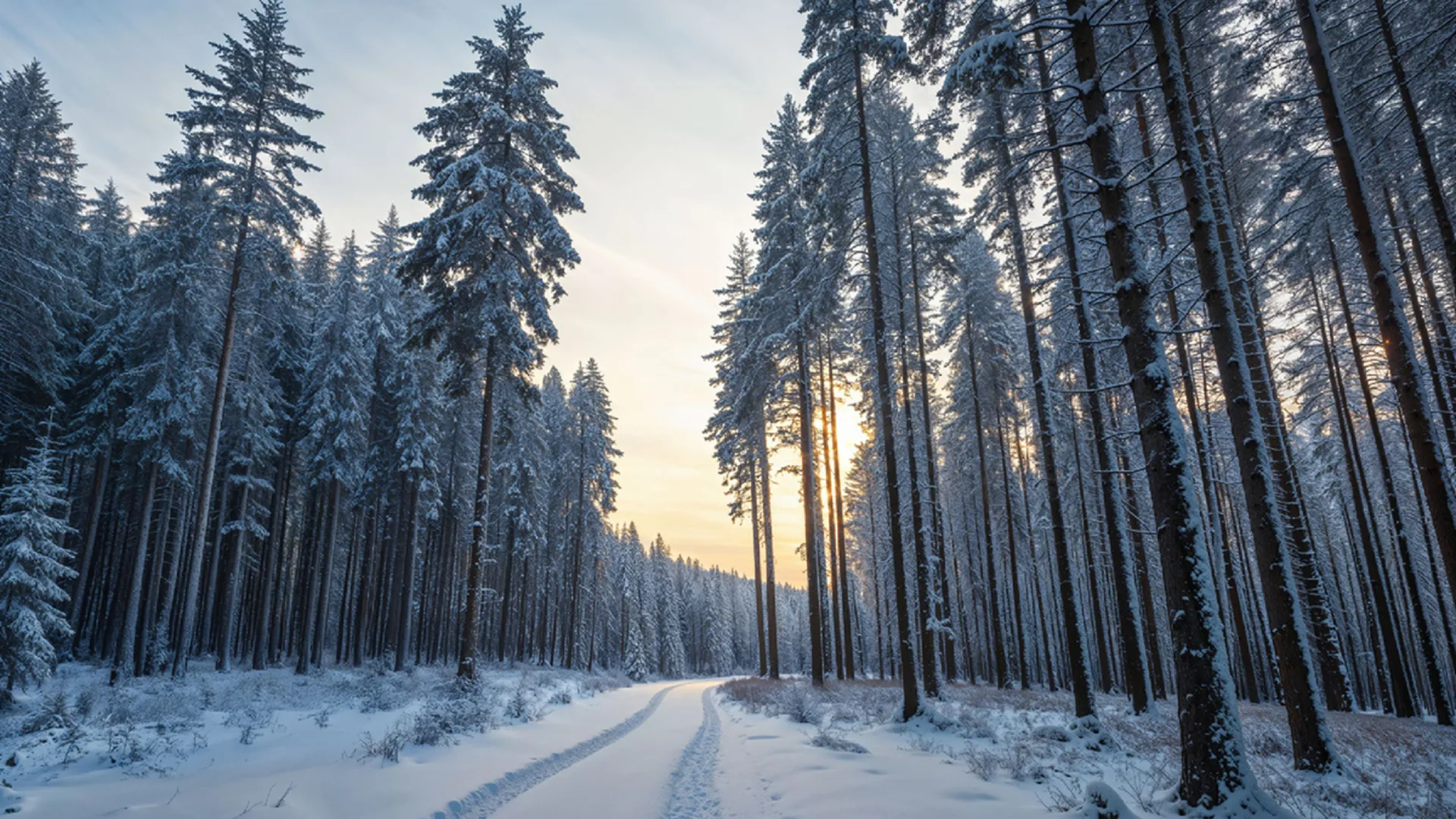 Зимний сосновый лес 1