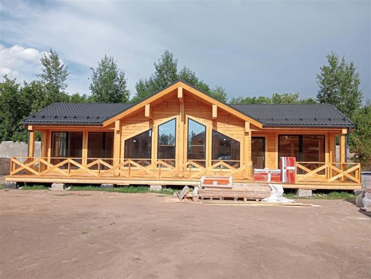 Дом и беседка из клееного бруса в Темиртау