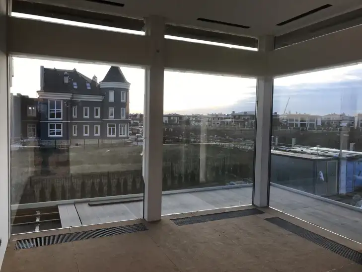 Дом-фахверк из клееного бруса - вид изнутри здания