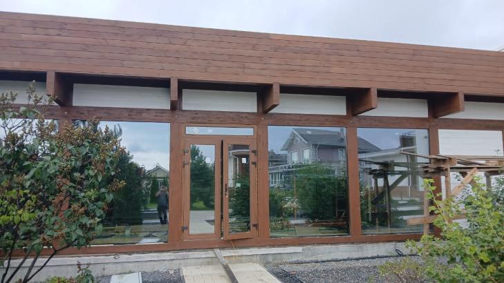 Спортзал из фахверковых конструкций