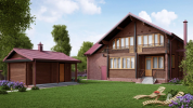 Проект дома из клееного бруса «Ройс». Общий план
