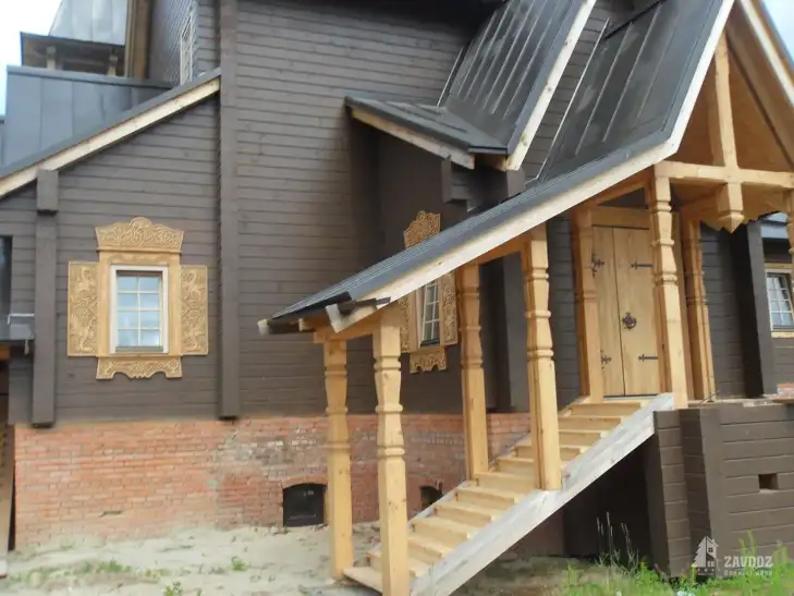 Проект Церкви трех святых игуменов в с. Лапшанга. Паперть