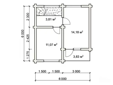 Планировка 2 этажа фахверка из клееного бруса 14017-FK «Юбриг-1»