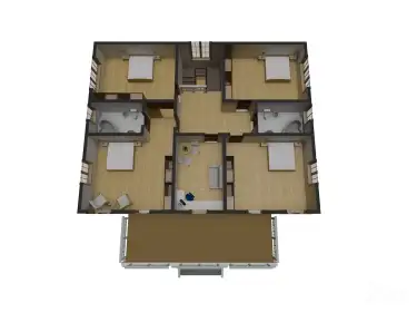 План второго этажа. Дом из клееного бруса «Гран-Комбен»