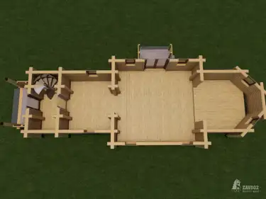 План этажа деревянной церкви по проекту 1723