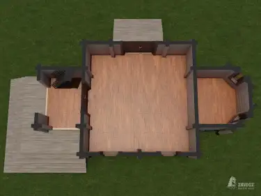 План этажа церкви из бруса по проекту 28959