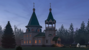 Проект православного прихода церкви - 28960. Вид ночной
