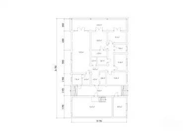 Планировка 1 этажа дома из клееного бруса 32251 «Дюссельдорф»