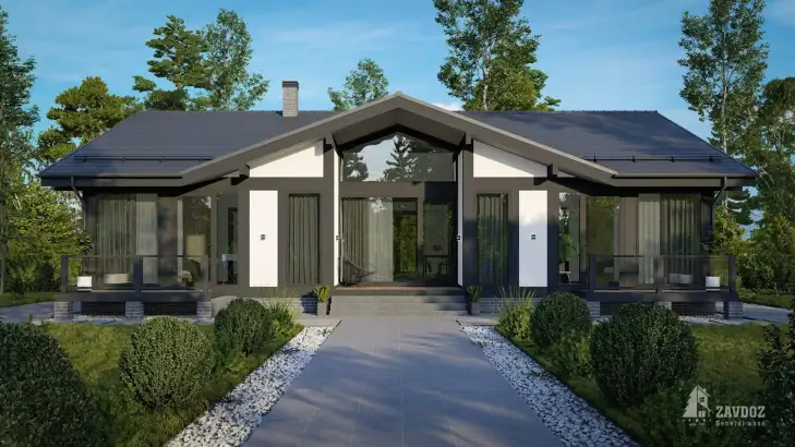 Проект фахверка «Фелль». Вид сзади