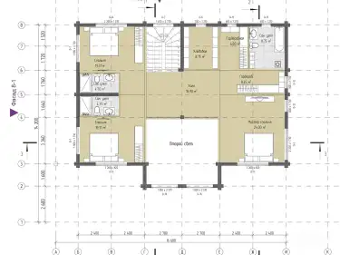 Планировка 2 этаж. Дом из клееного бруса «Кассель»