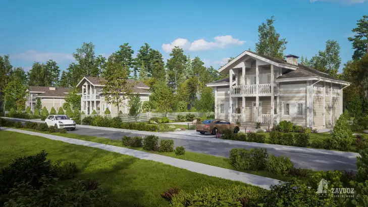 Проект дома из клееного бруса 33576 «Вельс». Общий план