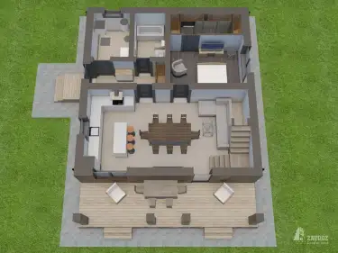 План 1 этажа дома-шале «Лаутер»