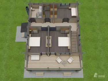 План 2 этажа дома-шале «Лаутер»