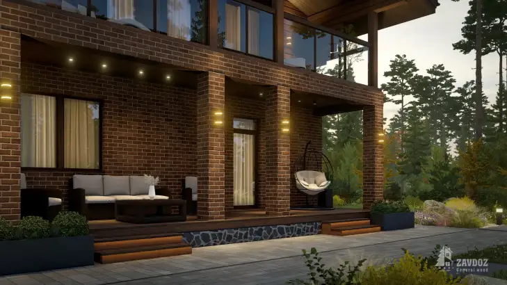 Проект дома-шале «Лаутер». Вид вблизи